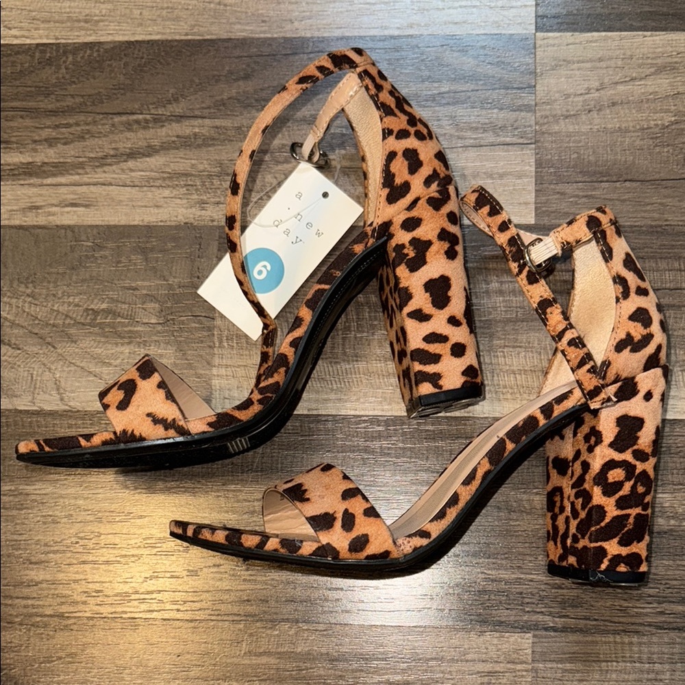 A New Day Leopard Block Heels
